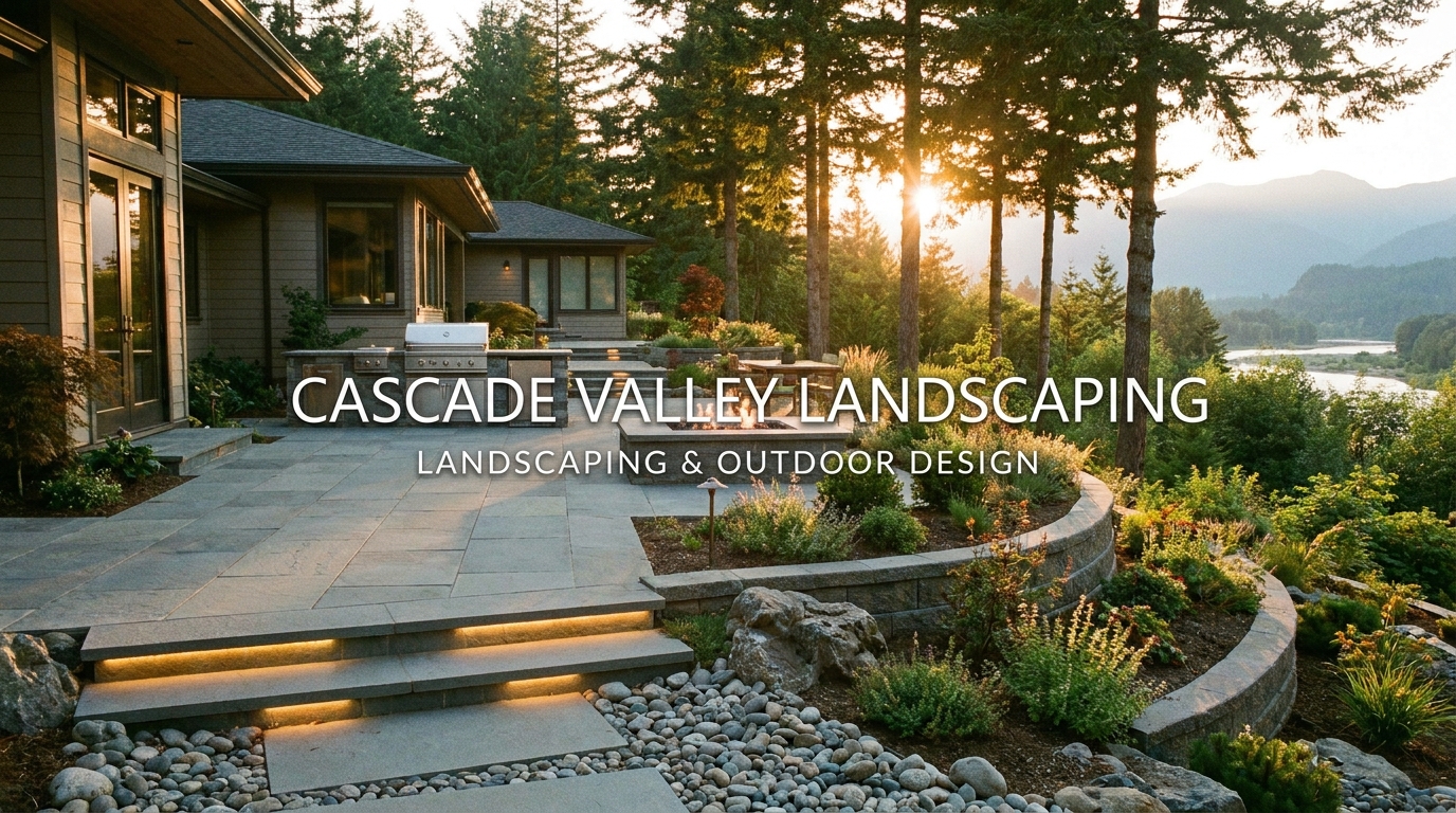 Luxurious outdoor landscape design in Pacific Northwest